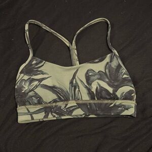 Lululemon green floral sports bra